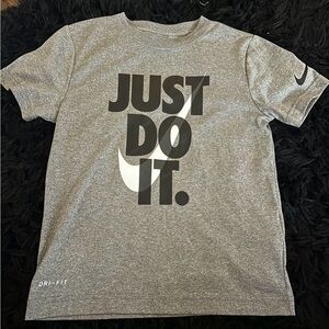 Nike Gray Short Sleeve Tee Athletic Style